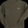 Big Dogs French Terry Fleece Embroidered Crew- Medium