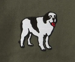 Big Dogs French Terry Fleece Embroidered Crew- Medium