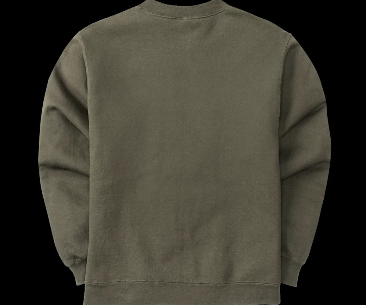 Big Dogs French Terry Fleece Embroidered Crew- Medium